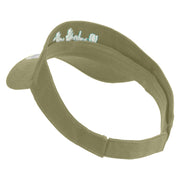 Lucky Dublin Embroidered Cotton Twill Sun Visor - Khaki OSFM