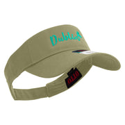 Lucky Dublin Embroidered Cotton Twill Sun Visor - Khaki OSFM