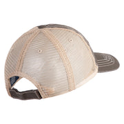U.S. Airforce Veteran with Roundel Embroidered Low Profile Special Cotton Mesh Cap - Brown-Khaki OSFM