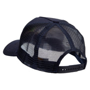 Abstract Sacophone Five Panels Prostyle Trucker Mesh Cap - Navy OSFM