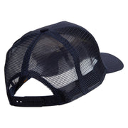 Abstract Sacophone Five Panels Prostyle Trucker Mesh Cap - Navy OSFM