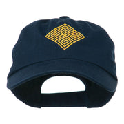 Diamond Swirl Emblem Embroidered Cap