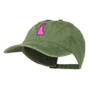 Delaware State Map Embroidered Washed Cap