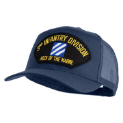 3rd Infantry Division Rock of the Marne Patched Solid Cotton Twill Mesh Prostyle Cap - Navy OSFM