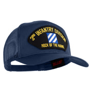 3rd Infantry Division Rock of the Marne Patched Solid Cotton Twill Mesh Prostyle Cap - Navy OSFM