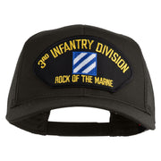 3rd Infantry Division Rock of the Marne Patched Solid Cotton Twill Mesh Prostyle Cap - Charcoal OSFM