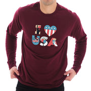 I Heart USA Graphic Design Premium Long Sleeve T-Shirt