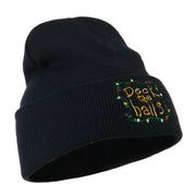 Deck the Halls with Lights Embroidered Beanie