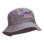 US Dog Tags Embroidered Cotton Bucket Hat