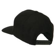 Diamond Outline Embroidered Snapback Flat Bill Cap