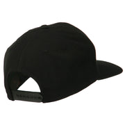 Diamond Outline Embroidered Snapback Flat Bill Cap