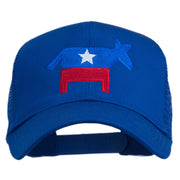 The Democratic Donkey Embroidered Mesh Cap