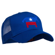 The Democratic Donkey Embroidered Mesh Cap