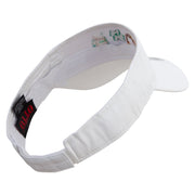 St. Patrick's Trio Embroidered Cotton Twill Sun Visor - White OSFM