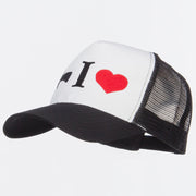 I Heart Left Embroidered 5 Panel Mesh Cap