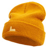 Lama Logo Embroidered Waffle Knit Cuff Beanie - Camel OSFM