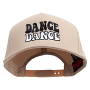 Dance Dance Embroidered Solid Cotton Twill 5 Panel Prostyle Snap Cap - Khaki OSFM