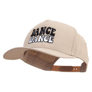 Dance Dance Embroidered Solid Cotton Twill 5 Panel Prostyle Snap Cap - Khaki OSFM