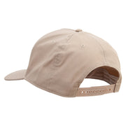 Dance Dance Embroidered Solid Cotton Twill 5 Panel Prostyle Snap Cap - Khaki OSFM