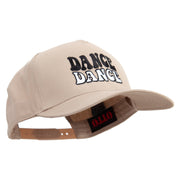 Dance Dance Embroidered Solid Cotton Twill 5 Panel Prostyle Snap Cap - Khaki OSFM