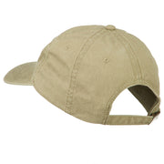 DAD Grey Letter Embroidered Washed Cotton Cap