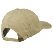 DAD Grey Letter Embroidered Washed Cotton Cap