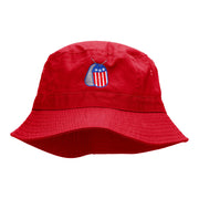 US Dog Tags Embroidered Cotton Bucket Hat
