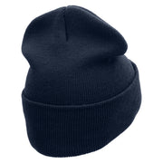 Licensed Navy Word Embroidered Long Beanie Made in USA