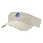 Water Polo Ball Splash Embroidered Pro Style Cotton Twill Washed Visor - Stone OSFM