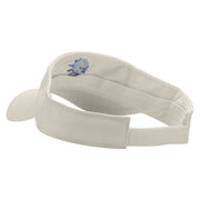 Water Polo Ball Splash Embroidered Pro Style Cotton Twill Washed Visor - Stone OSFM