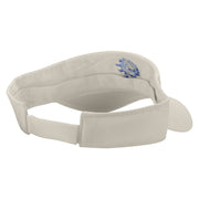 Water Polo Ball Splash Embroidered Pro Style Cotton Twill Washed Visor - Stone OSFM