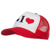 I Heart Left Embroidered 5 Panel Mesh Cap