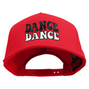 Dance Dance Embroidered Solid Cotton Twill 5 Panel Prostyle Snap Cap - Red OSFM