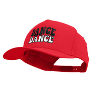 Dance Dance Embroidered Solid Cotton Twill 5 Panel Prostyle Snap Cap - Red OSFM