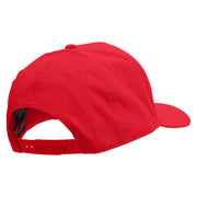 Dance Dance Embroidered Solid Cotton Twill 5 Panel Prostyle Snap Cap - Red OSFM