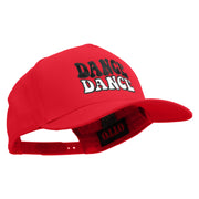 Dance Dance Embroidered Solid Cotton Twill 5 Panel Prostyle Snap Cap - Red OSFM