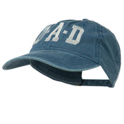 DAD Grey Letter Embroidered Washed Cotton Cap