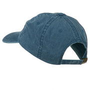 DAD Grey Letter Embroidered Washed Cotton Cap