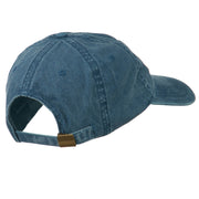 DAD Grey Letter Embroidered Washed Cotton Cap