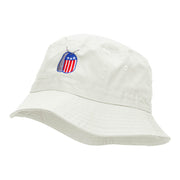 US Dog Tags Embroidered Cotton Bucket Hat