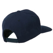 Diamond Outline Embroidered Snapback Flat Bill Cap