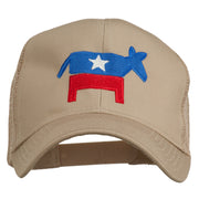 The Democratic Donkey Embroidered Mesh Cap