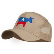 The Democratic Donkey Embroidered Mesh Cap