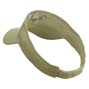 St. Patrick's Trio Embroidered Cotton Twill Sun Visor - Khaki OSFM