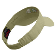 St. Patrick's Trio Embroidered Cotton Twill Sun Visor - Khaki OSFM