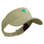 St. Patrick's Trio Embroidered Cotton Twill Sun Visor - Khaki OSFM