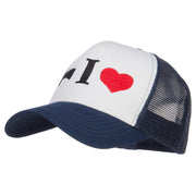 I Heart Left Embroidered 5 Panel Mesh Cap