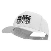 Dance Dance Embroidered Solid Cotton Twill 5 Panel Prostyle Snap Cap - White OSFM