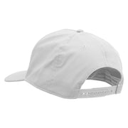 Dance Dance Embroidered Solid Cotton Twill 5 Panel Prostyle Snap Cap - White OSFM