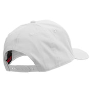 Dance Dance Embroidered Solid Cotton Twill 5 Panel Prostyle Snap Cap - White OSFM